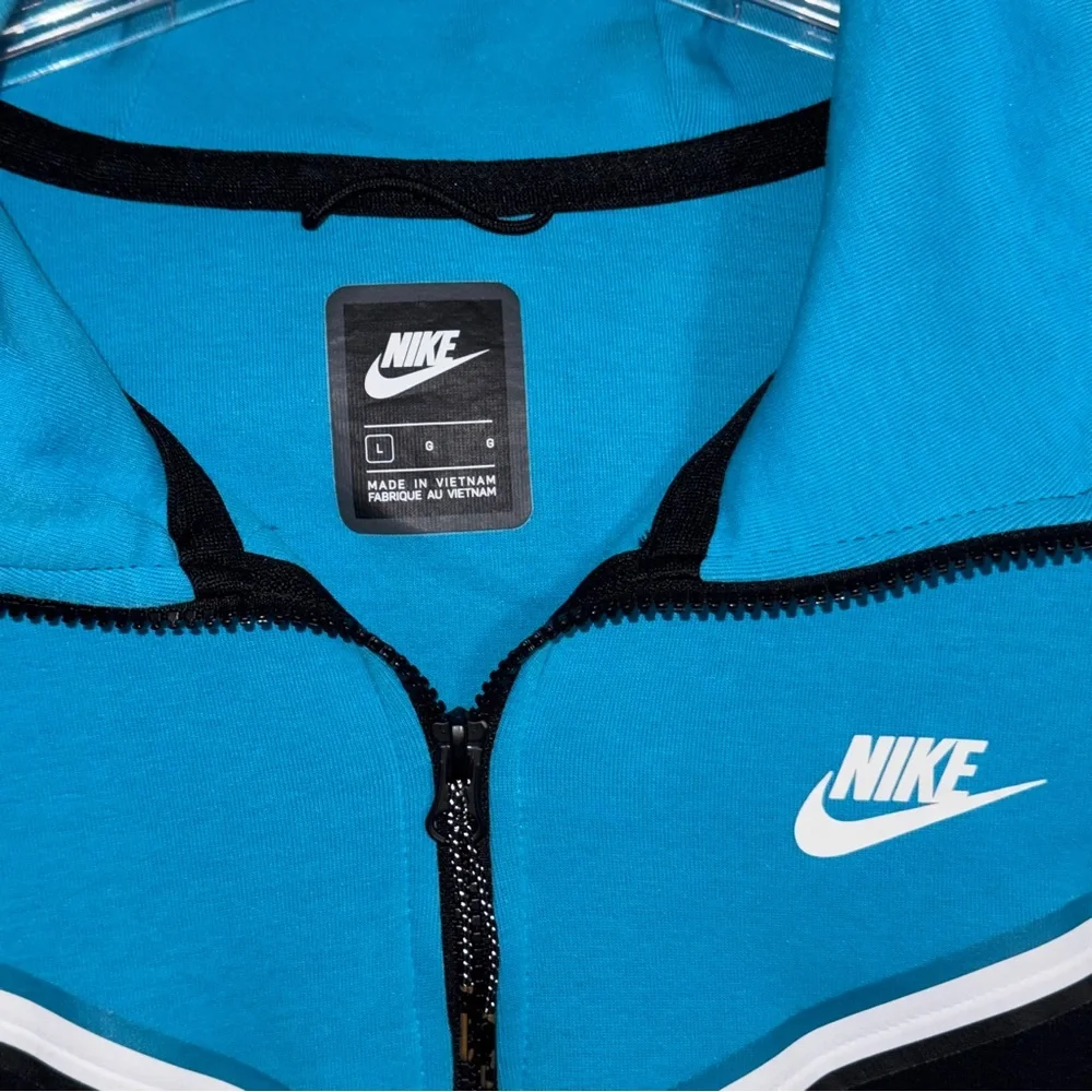 NIKE Tech Fleece Sweatpants Hoodie Set Size M/L South Beach Black/Blue/Fireberry